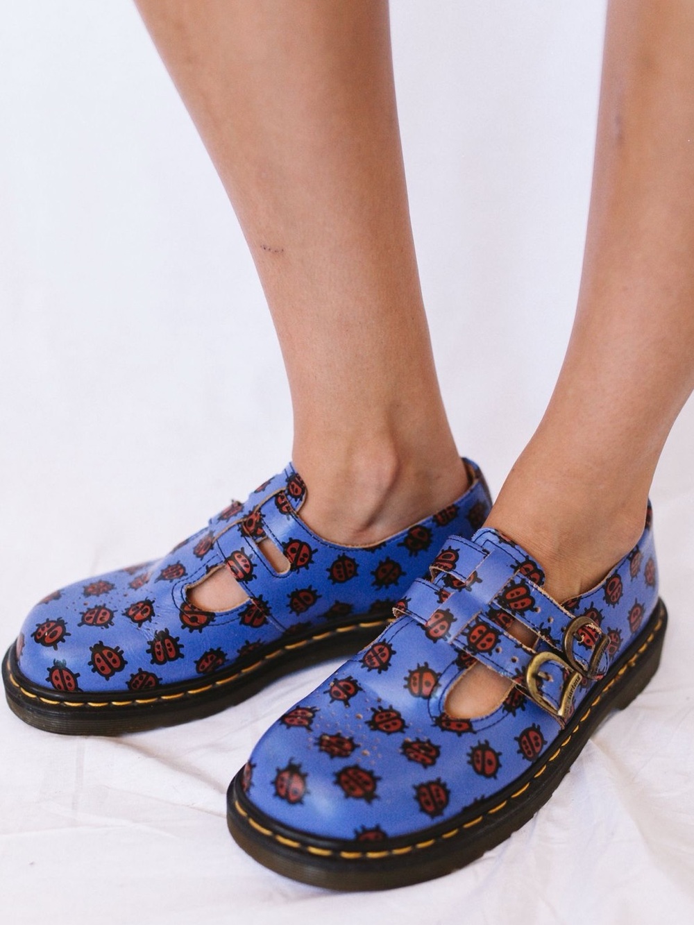Dr. Martens 8065 Ladybug Print Mary Jane England UK 5 GUC - Picture 11 of 11